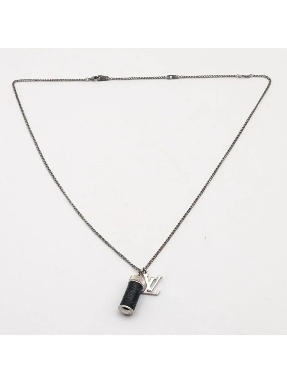 Louis Vuitton Monogram Eclipse Collier Charm Necklace